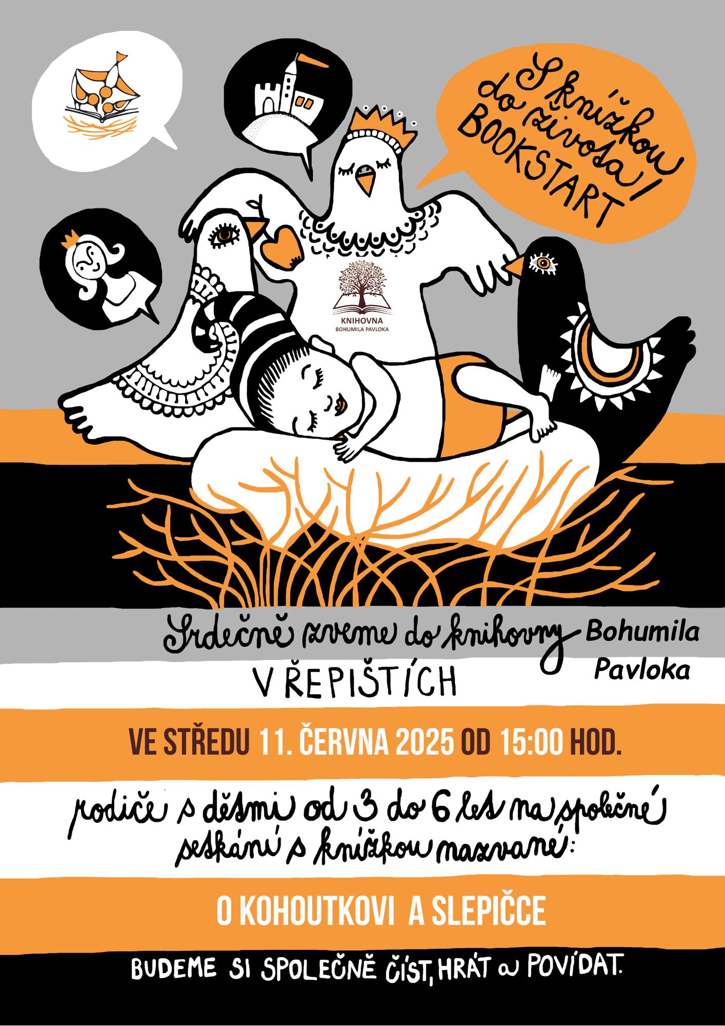 Bookstart pro děti 3 6 let Řepiště 11.6.2025