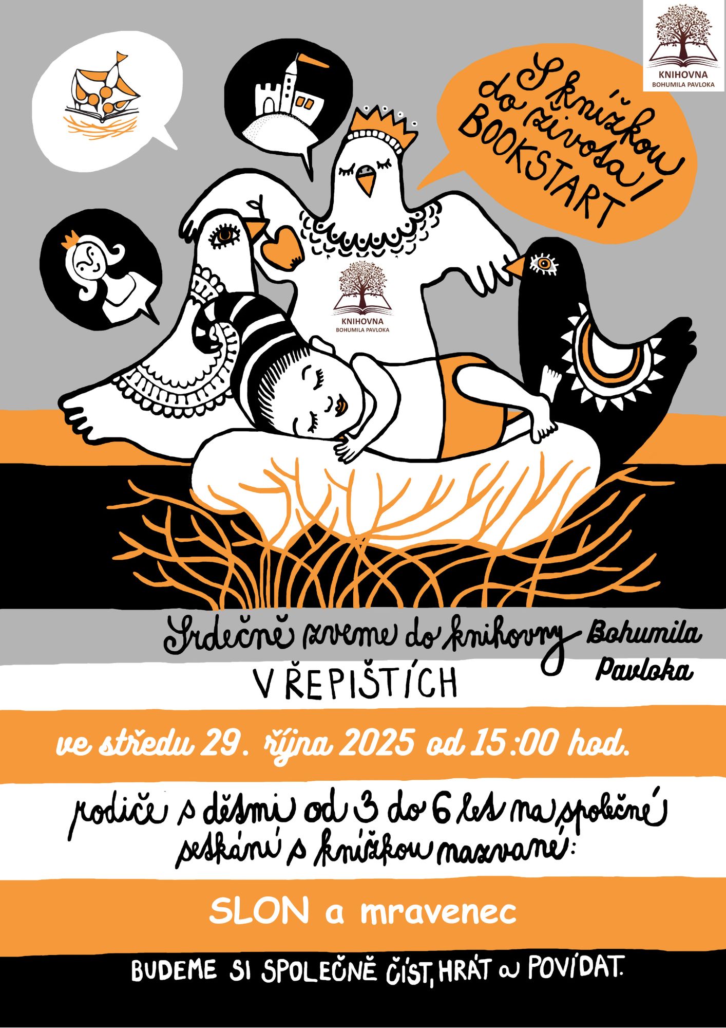 Bookstart pro děti 3 6 let Řepiště říjen 2025